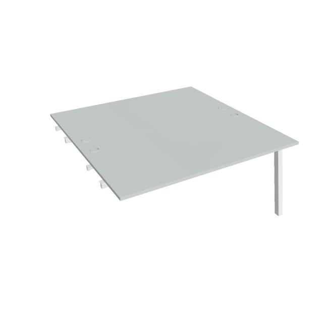 [ON920614] Werkbank UNI A, für Längsverkettung, 160x75,5x160 cm, grau/weiß