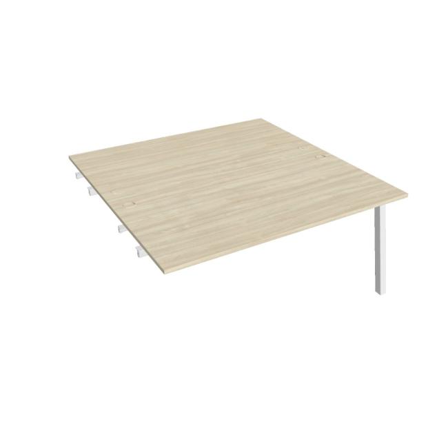 [ON920617] Werkbank UNI A, für Längsverkettung, 160 x 75,5 x 160 cm, Akazie/weiß