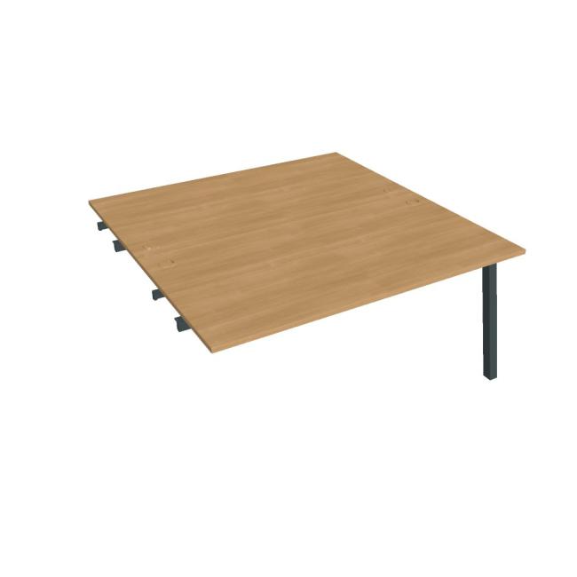 [ON920621] Werkbank UNI A, für Längsverkettung, 160x75,5x160 cm, Eiche/Schwarz
