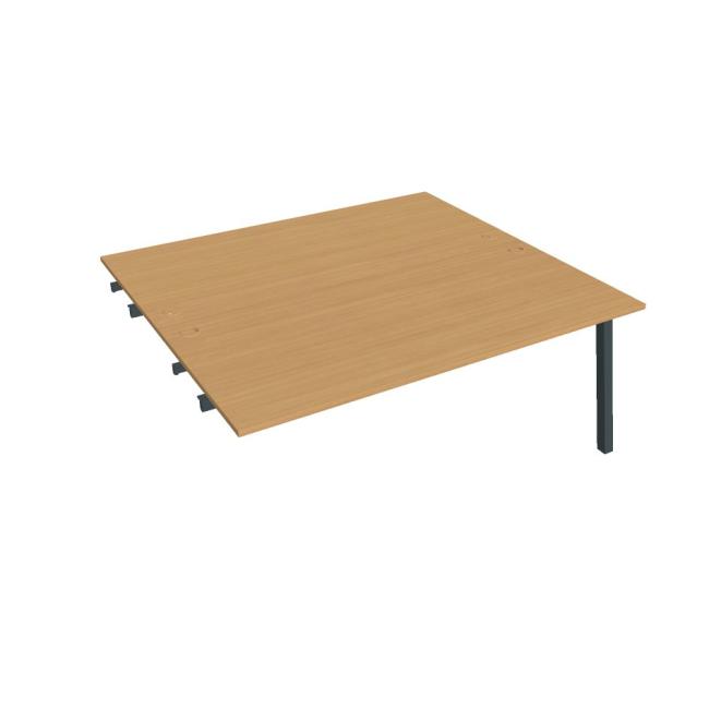[ON920636] Werkbank UNI A, für Längsverkettung, 180x75,5x160 cm, Buche/schwarz