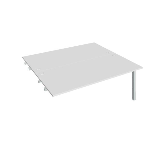 Werkbank UNI A, für Längsverkettung, 180x75,5x160 cm, weiß/grau