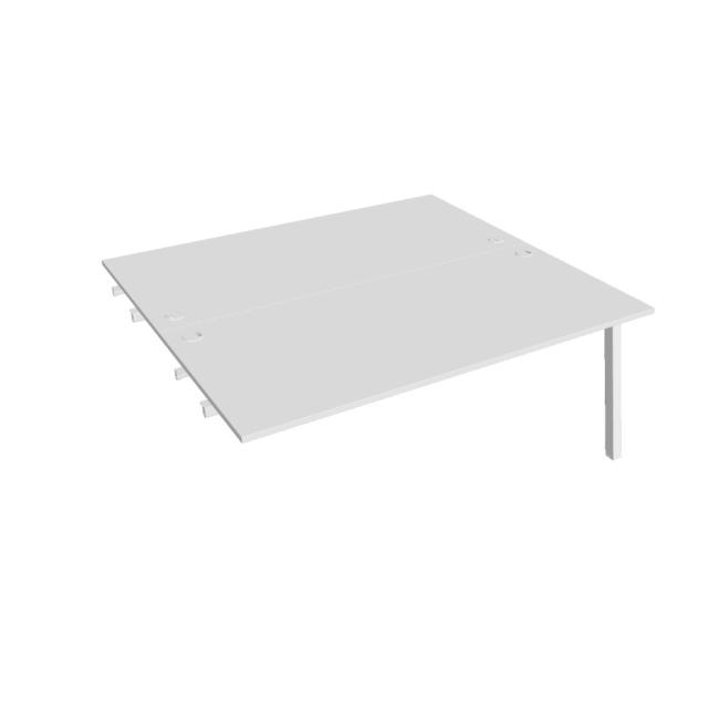 Werkbank UNI A, für Längsverkettung, 180x75,5x160 cm, weiß/weiß
