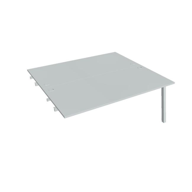 Werkbank UNI A, für Längsverkettung, 180x75,5x160 cm, grau/grau
