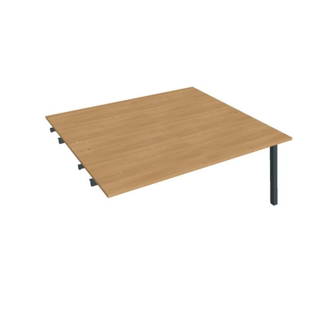 [ON920651] Werkbank UNI A, für Längsverkettung, 180x75,5x160 cm, Eiche/Schwarz