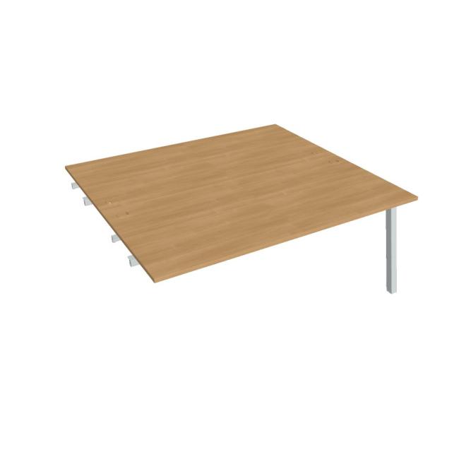 Werkbank UNI A, für Längsverkettung, 180x75,5x160 cm, Eiche/Grau