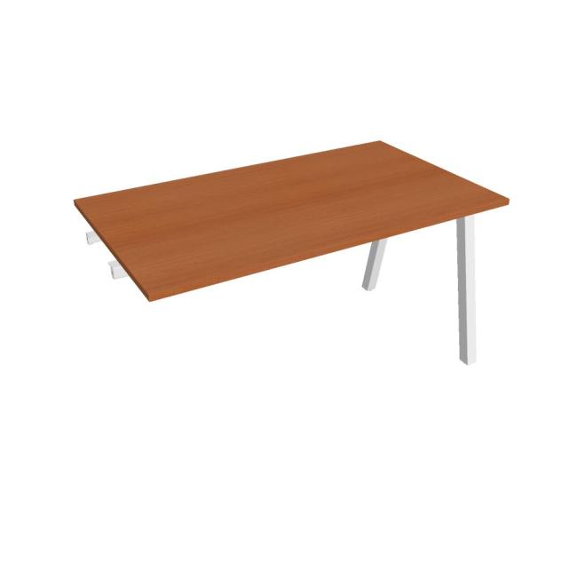 Konferenztisch UNI A, verkettbar, 140 x 75,5 x 80 cm, Kirsche/Weiß