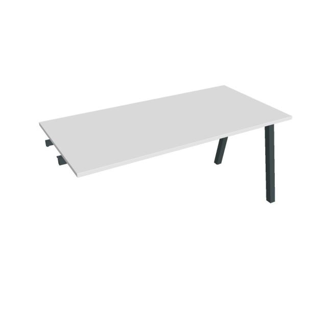[ON920699] Besprechungstisch UNI A, zum Verketten, 160x75,5x80 cm, weiß/schwarz