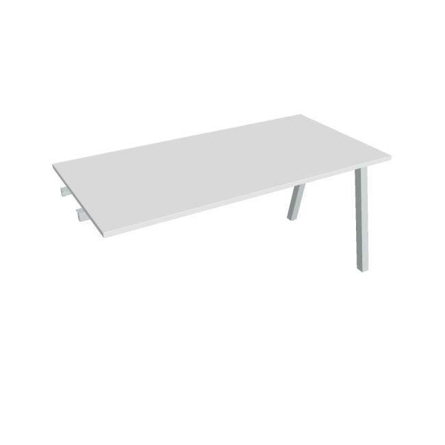 Besprechungstisch UNI A, für Längsverkettung, 160x75,5x80 cm, weiß/grau