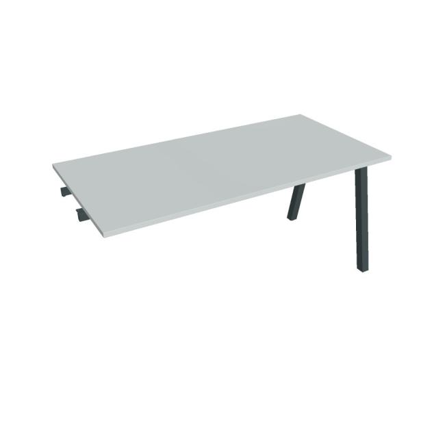 Besprechungstisch UNI A, zum Verketten, 160x75,5x80 cm, grau/schwarz
