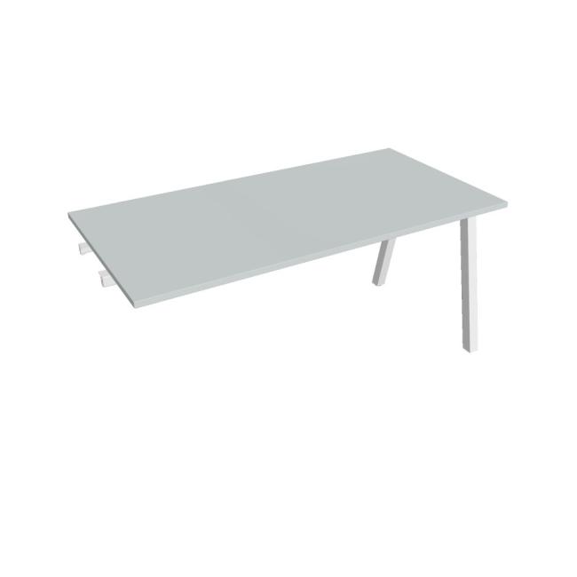 Besprechungstisch UNI A, zum Verketten, 160x75,5x80 cm, grau/weiß