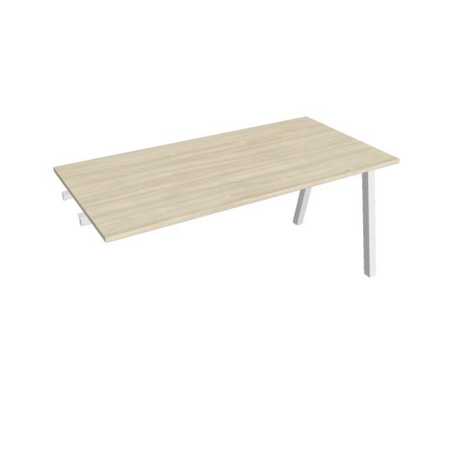 [ON920707] Besprechungstisch UNI A, für Längsverkettung, 160 x 75,5 x 80 cm, Akazie/weiß