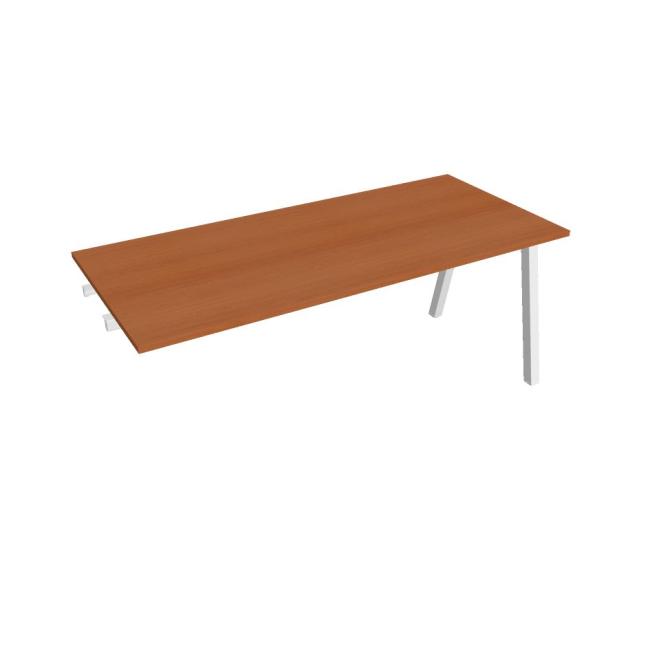 [ON920725] Konferenztisch UNI A, verkettbar, 180 x 75,5 x 80 cm, Kirsche/Weiß