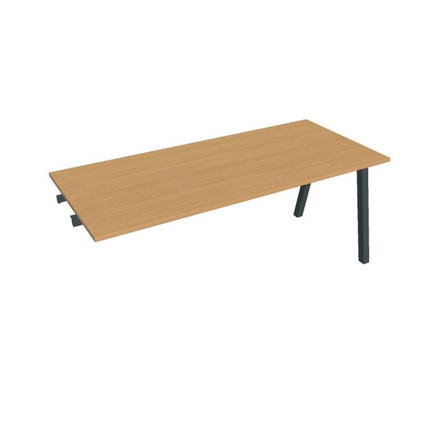 [ON920726] Besprechungstisch UNI A, für Längsverkettung, 180x75,5x80 cm, Buche/schwarz