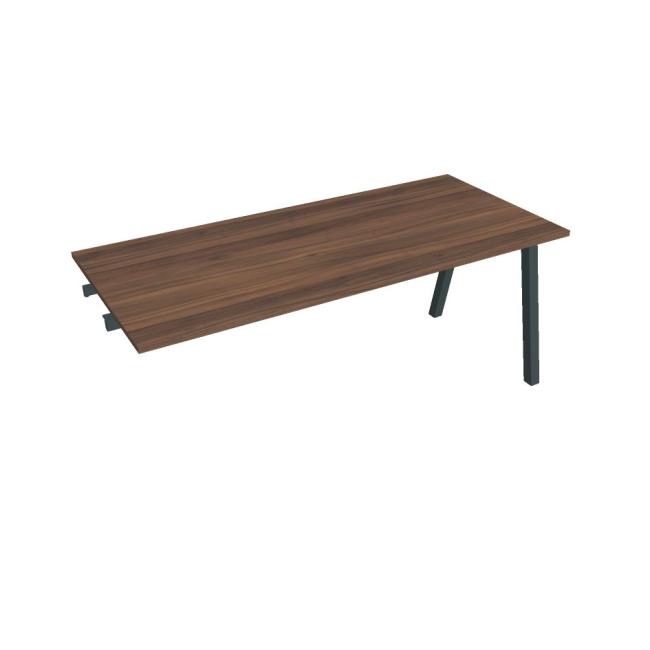 [ON920738] Konferenztisch UNI A, für Längsverkettung, 180 x 75,5 x 80 cm, Nussbaum/Schwarz