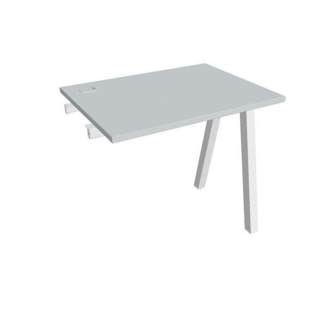 Werkbank UNI A, für Längsverkettung, 80x75,5x60 cm, grau/weiß