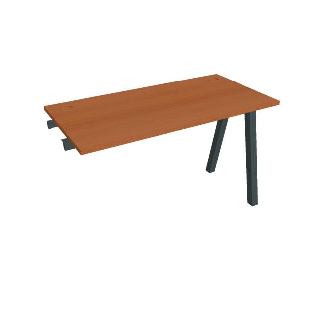 Werkbank UNI A, für Längsverkettung, 120 x 75,5 x 60 cm, Kirsche/Schwarz