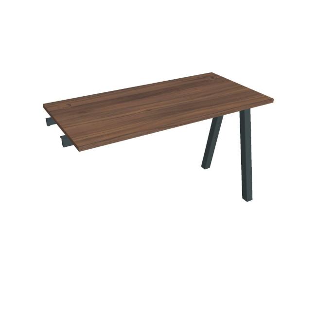 Werkbank UNI A, für Längsverkettung, 120 x 75,5 x 60 cm, Nussbaum/Schwarz