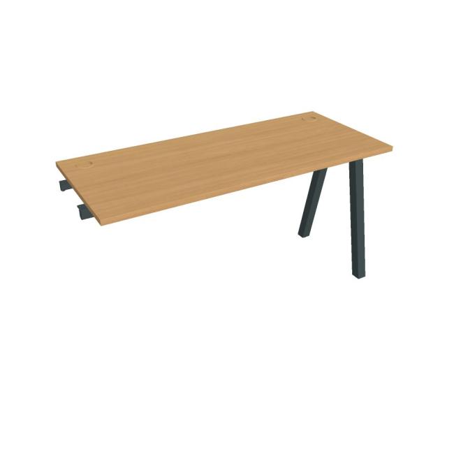 Werkbank UNI A, für Längsverkettung, 140 x 75,5 x 60 cm, Buche/schwarz