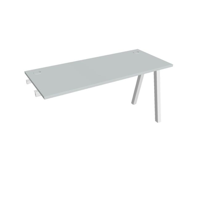 Werkbank UNI A, für Längsverkettung, 140 x 75,5 x 60 cm, grau/weiß