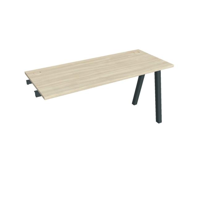 Werkbank UNI A, für Längsverkettung, 140 x 75,5 x 60 cm, Akazie/schwarz