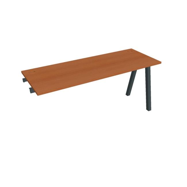 Werkbank UNI A, für Längsverkettung, 160x75,5x60 cm, Kirsche/Schwarz
