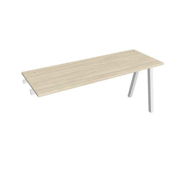 Werkbank UNI A, für Längsverkettung, 160 x 75,5 x 60 cm, Akazie/weiß