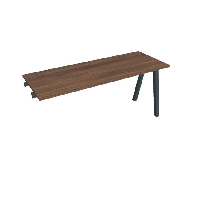 Werkbank UNI A, für Längsverkettung, 160 x 75,5 x 60 cm, Nussbaum/Schwarz