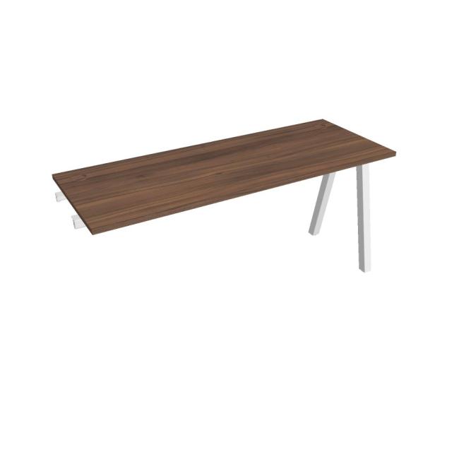 Werkbank UNI A, für Längsverkettung, 160 x 75,5 x 60 cm, Nussbaum/Weiß