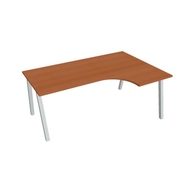 [ON920874] Schreibtisch UNI A, ergo, links, 180x75,5x120 cm, Kirsche/Grau