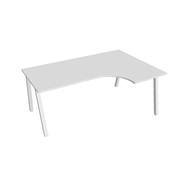 [ON920881] Schreibtisch UNI A, ergo, links, 180x75,5x120 cm, weiß/weiß