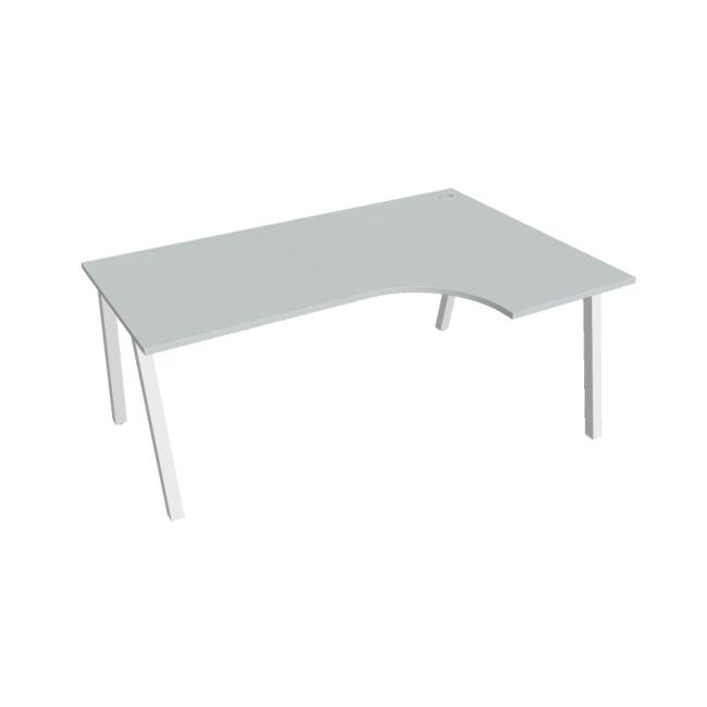 [ON920884] Schreibtisch UNI A, ergo, links, 180x75,5x120 cm, grau/weiß