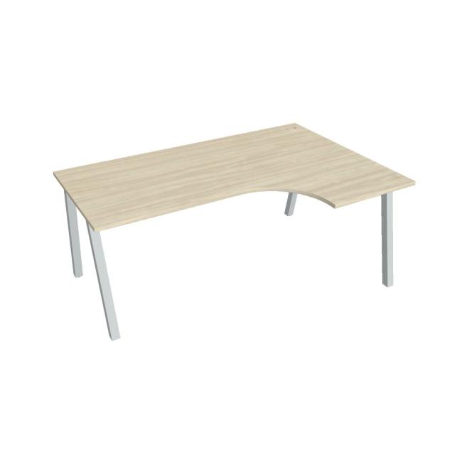 [ON920886] Schreibtisch UNI A, ergo, links, 180x75,5x120 cm, Akazie/grau