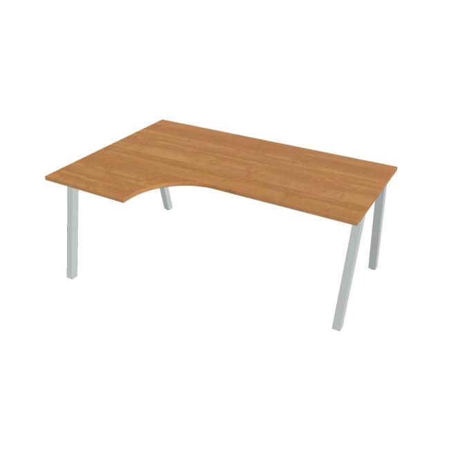 [ON920901] Schreibtisch UNI A, ergo, rechts, 180x75,5x120 cm, Erle/grau