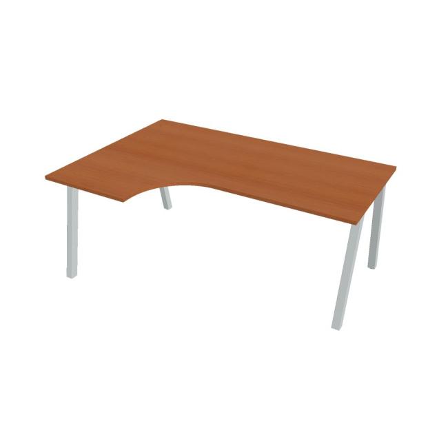 [ON920904] Schreibtisch UNI A, ergo, rechts, 180x75,5x120 cm, Kirsche/Grau