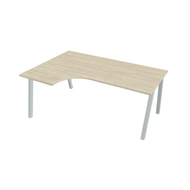 [ON920916] Schreibtisch UNI A, ergo, rechts, 180x75,5x120 cm, Akazie/grau