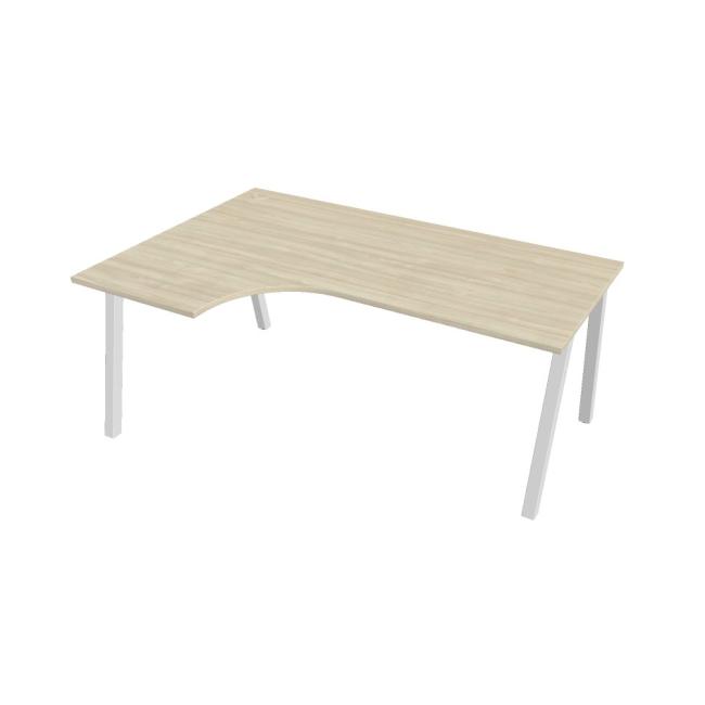 [ON920917] Schreibtisch UNI A, ergo, rechts, 180x75,5x120 cm, Akazie/weiß