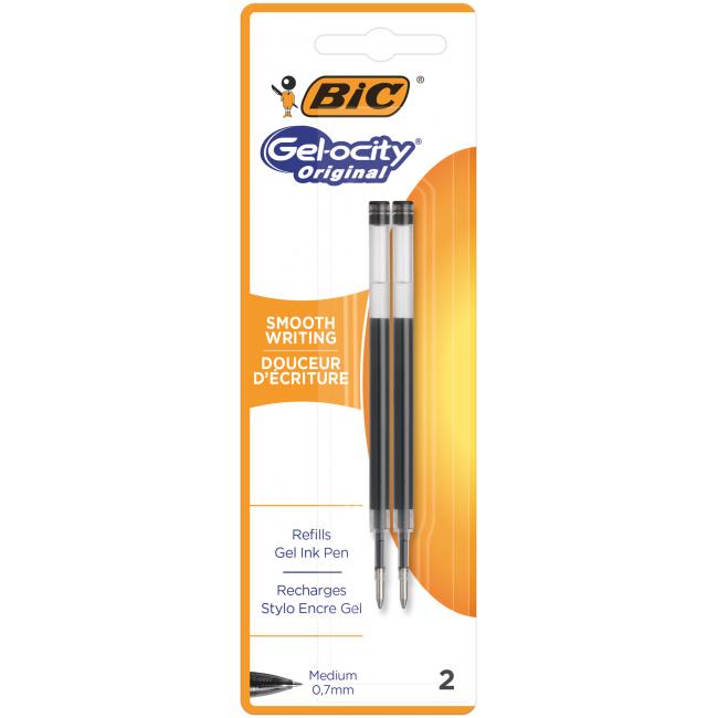 BIC Gelocity Gelroller-Nachfüllpackung, schwarz, 2 Stück