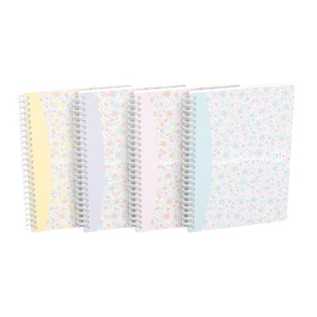 Oxford Floral Notizbuch, A5, 60 Blatt, liniert, verschiedene Farben