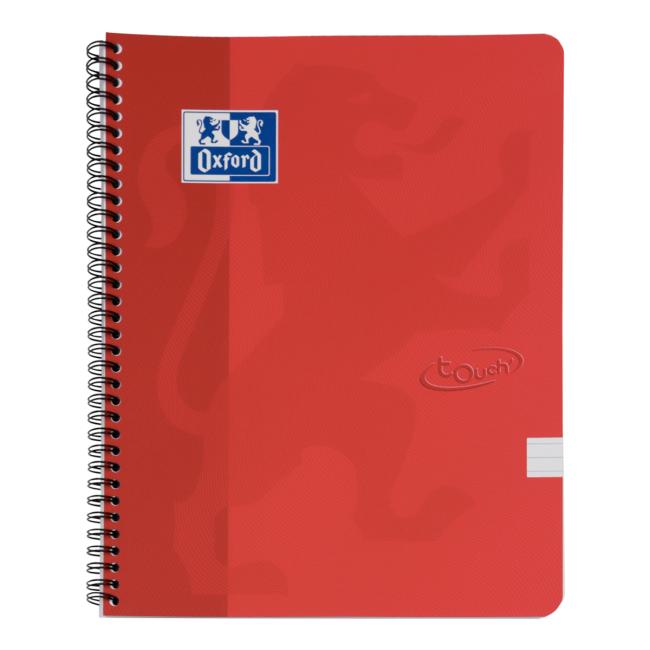 Oxford Nordic Touch Notizbuch, rot, A4+, 70 Blatt, liniert