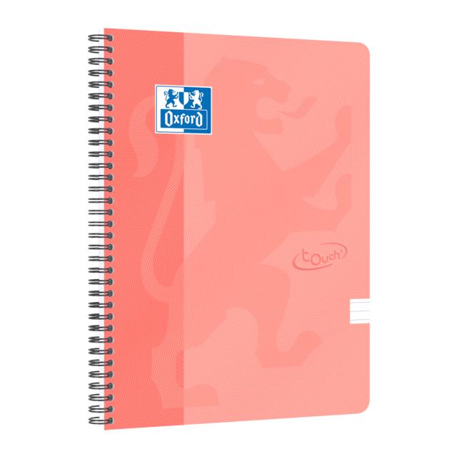 Oxford Nordic Touch Notizbuch, lachsfarben, A4+, 70 Blatt, liniert