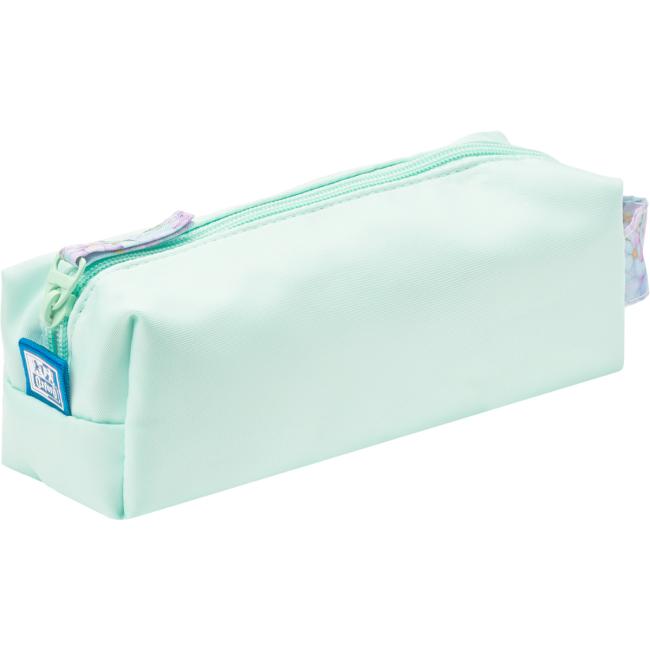 Federmäppchen Quattro Oxford Flowers grün