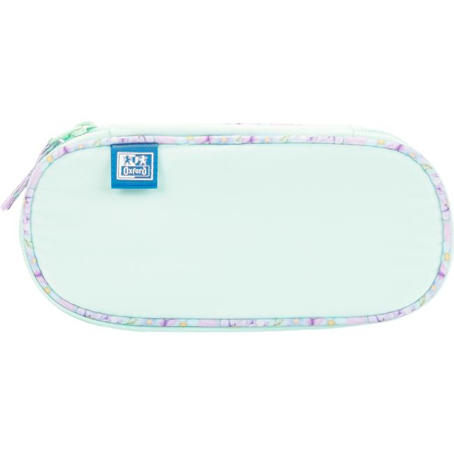 Federmäppchen Etue Oxford Flowers grün