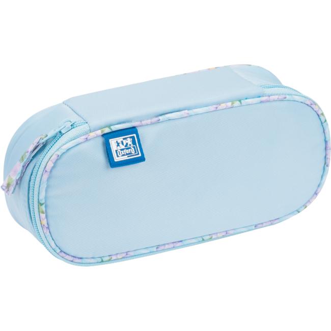 [OX079713] Federmäppchen Etue Oxford Flowers blau