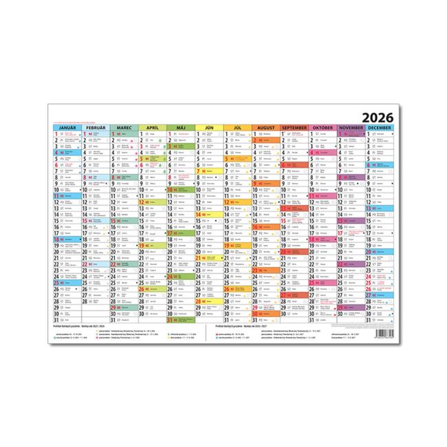 Planer-Kalender, 1 Blatt, 69 x 47 cm, farbig, 2026