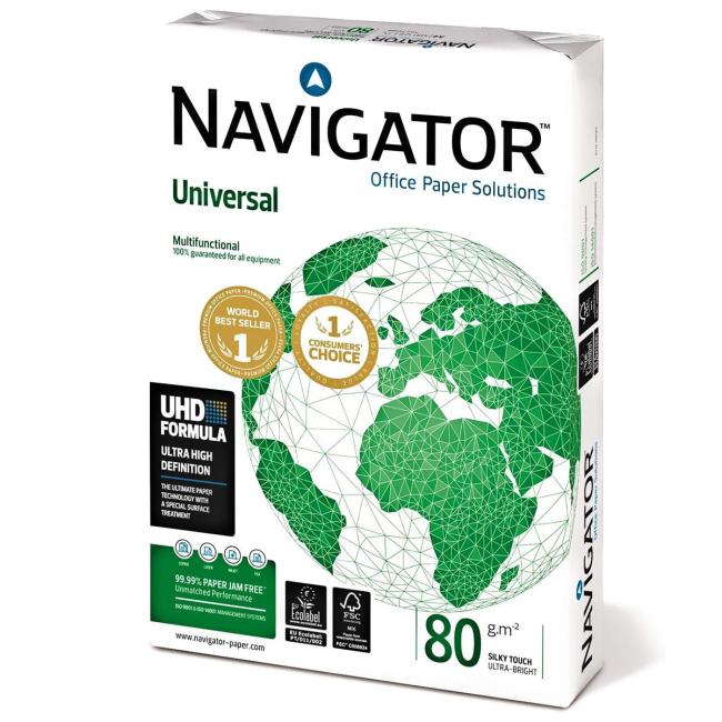 Navigator Universal A4 Kopierpapier, 80 g/m², aus hochwertigem Eukalyptuszellstoff