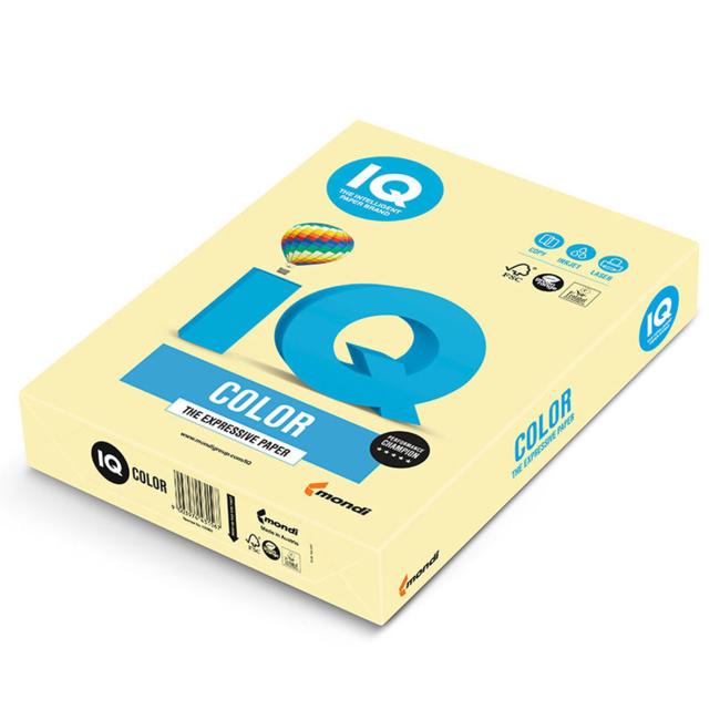 Farbiges Papier IQ color yellow pastel YE23, A4, 80g