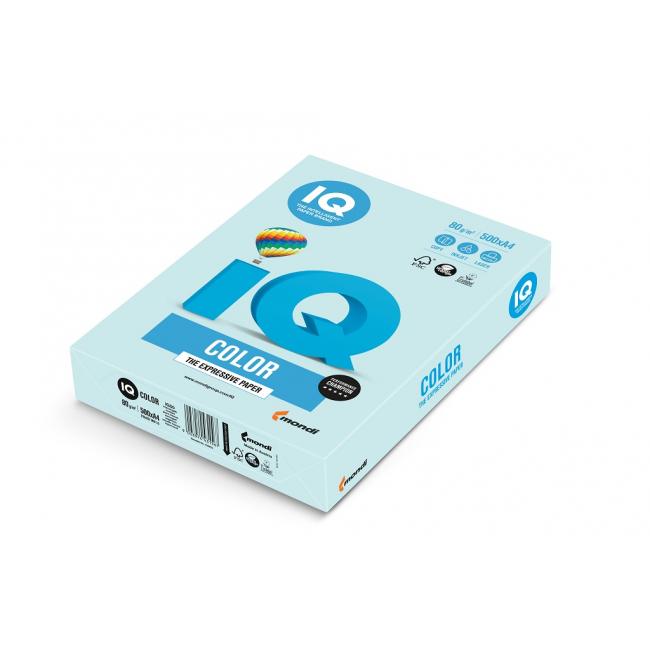 Farbiges Papier IQ color pastellblau BL29, A4, 80 g