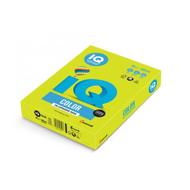 IQ Color Neongrün NEOGN Farbpapier, A4, 80 g