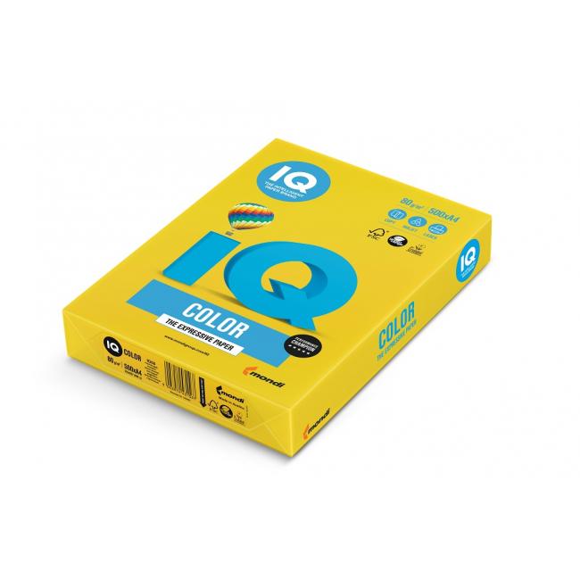 IQ Farbpapier Intensivgelb IG50, A4, 160 g