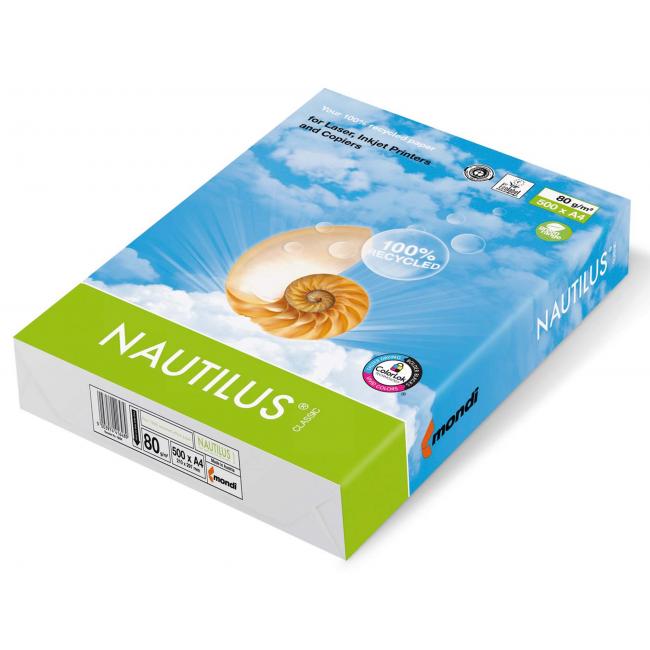 Kopierpapier Nautilus Classic, recycelt, A4, 80 g, CIE 112